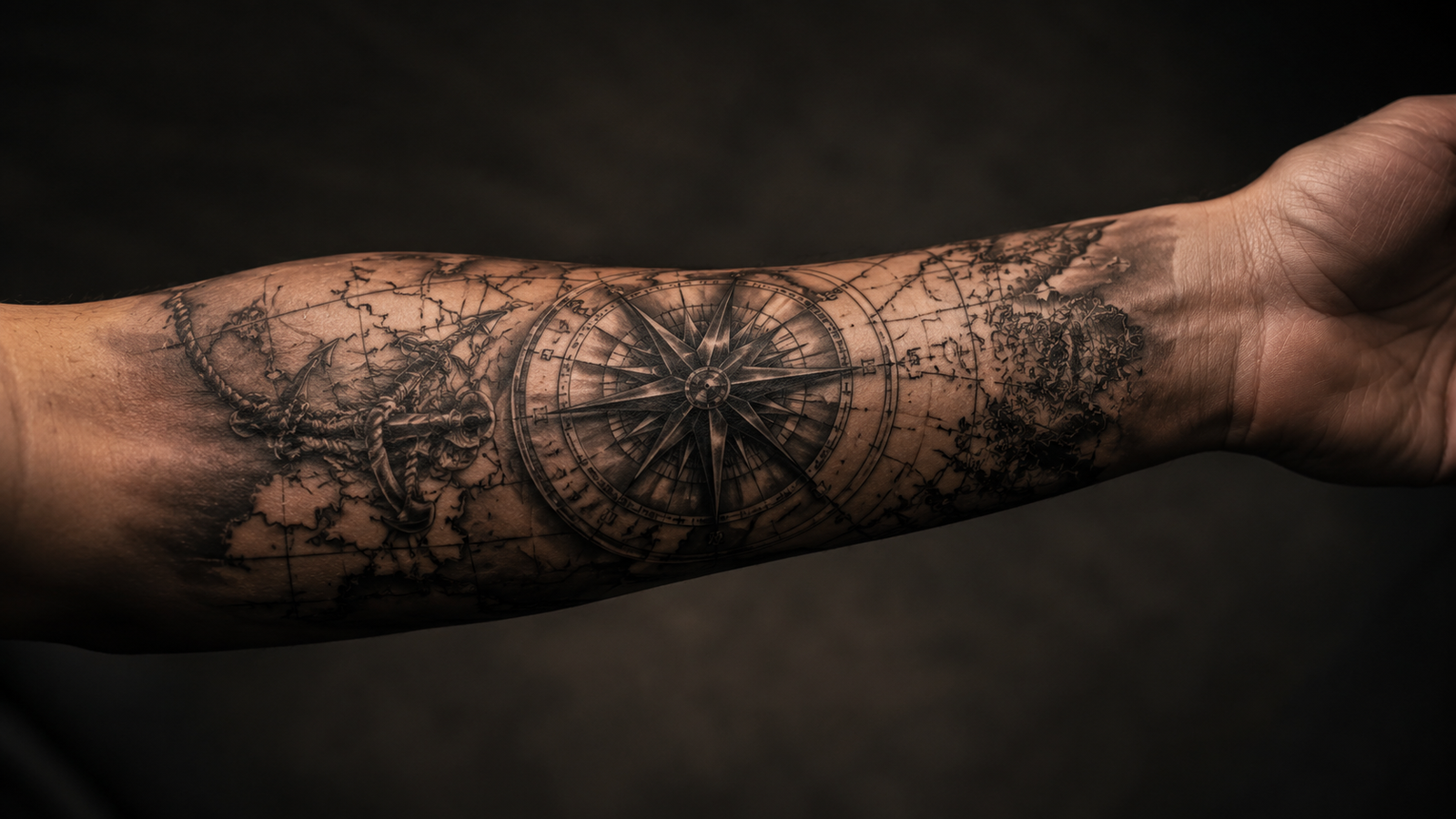 Custom gothic tattoo design displayed on human skin